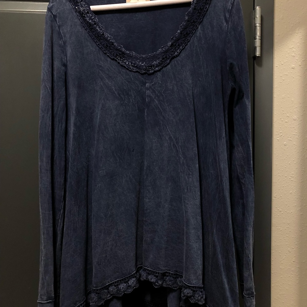 Navy blue altar’d state long sleeve top